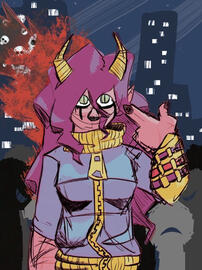 Humanoid Half with background